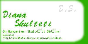 diana skulteti business card